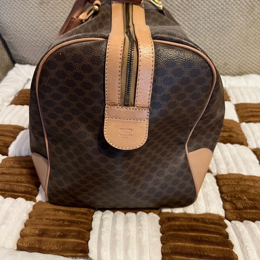 Celine Macadam Brown Travel Duffle in VGUC! - Picture 4 of 12